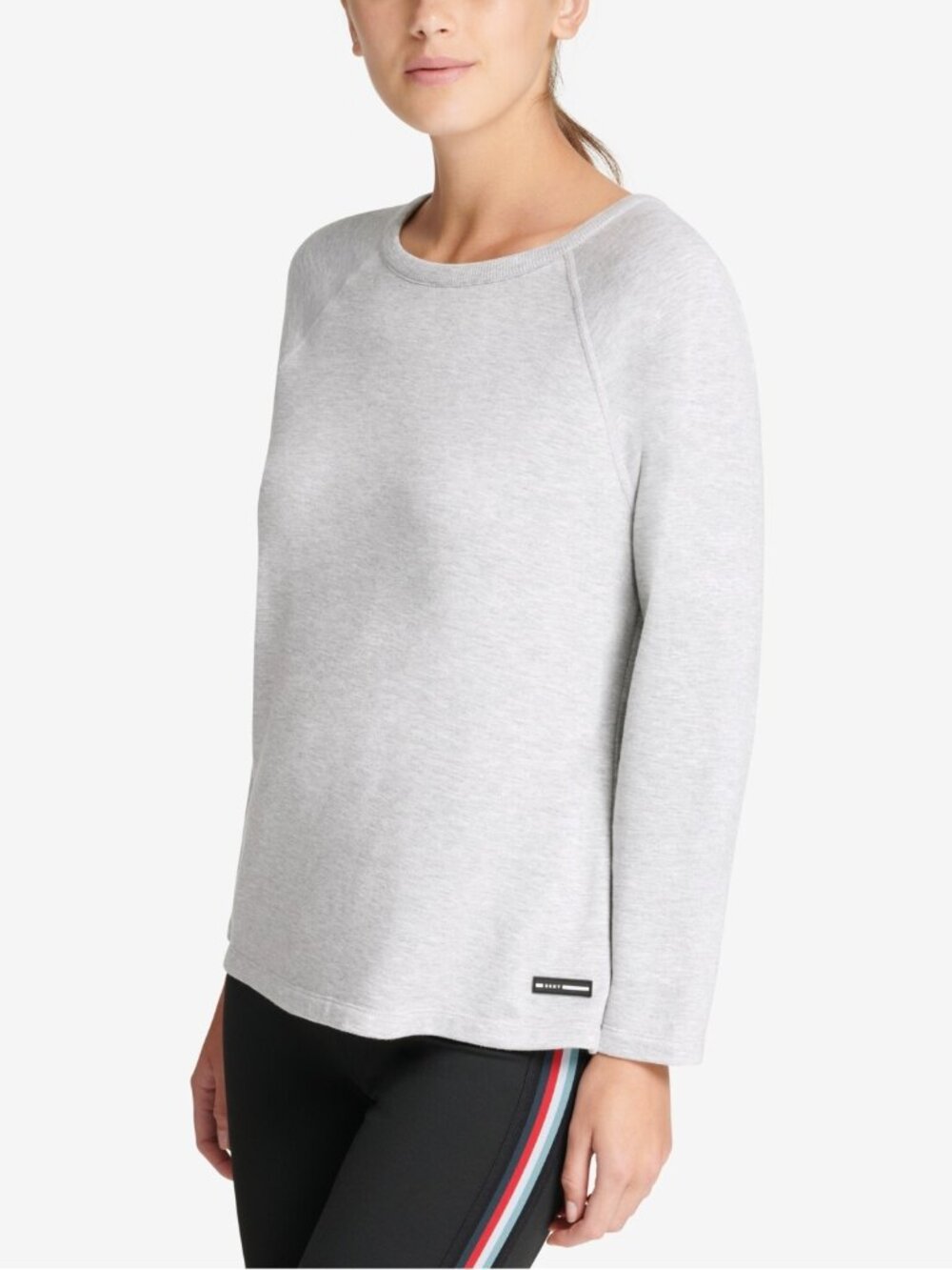 DKNY Womens Sport Ribbed Knit Tie Back Top